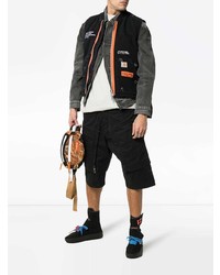 Heron Preston Carhartt Contrasting Zip Sleeveless Bomber Jacket