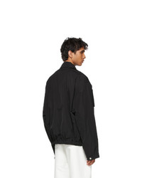 Dries Van Noten Black Len Lye Edition Velcro Patch Jacket