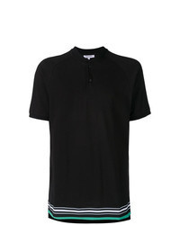 Black Print Henley Shirt
