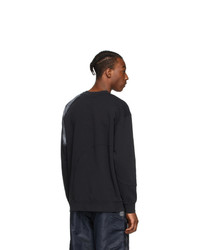 A-Cold-Wall* Black Overspray Buttoned Sweatshirt