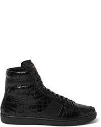 Black Print High Top Sneakers