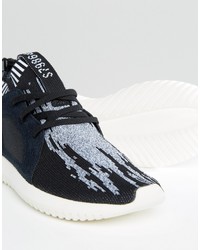 adidas Originals Black Print Primeknit Tubular Sneakers