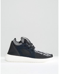 adidas Originals Black Print Primeknit Tubular Sneakers