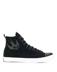 McQ Swallow Swallow Print High Top Sneakers
