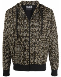 VERSACE JEANS COUTURE All Over Logo Print Hoodie