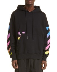 Off-White Arrows Cotton Graphic Hoodie In Black Multi At Nordstrom