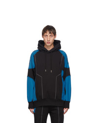 Feng Chen Wang Black And Blue French Terry Hoodie