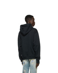 Heron Preston Black And Blue Heron Hoodie