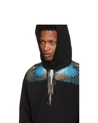 Marcelo Burlon County of Milan Black And Blue Wings Hoodie