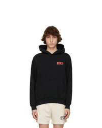 EDEN power corp Black And Red Recycled Cotton Logo Hoodie