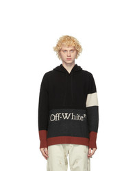 Off-White Black And White Colorblock Hoodie