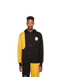 Clot Black And Yellow Colorblock Hoodie