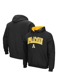 Colosseum Black Appalachian State Mountaineers Arch And Logo Pullover Hoodie
