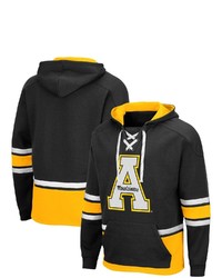 Colosseum Black Appalachian State Mountaineers Lace Up 30 Pullover Hoodie