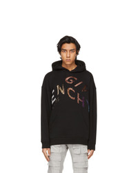 Givenchy Black Beaded Refracted Logo Hoodie