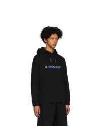 Givenchy Black Calligraphic Print Hoodie