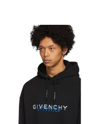 Givenchy Black Calligraphic Print Hoodie