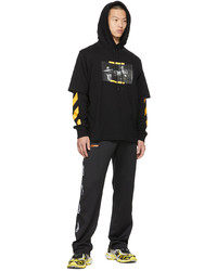 Off-White Black Caravaggio Painting Double Sleeve Hoodie
