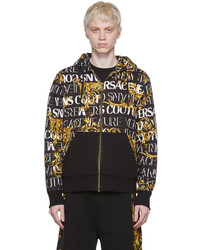 VERSACE JEANS COUTURE Black Cotton Hoodie