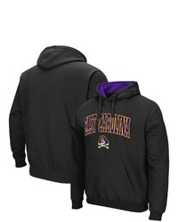 Colosseum Black Ecu Pirates Arch And Logo Pullover Hoodie