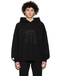 We11done Black French Terry Hoodie