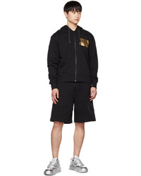 VERSACE JEANS COUTURE Black Graphic Print Hoodie