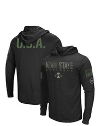 Colosseum Black Iowa State Cyclones Oht Military Appreciation Team Hoodie Long Sleeve T Shirt At Nordstrom