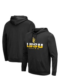 Colosseum Black Long Beach State 49ers Lantern Pullover Hoodie