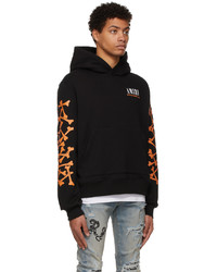 Amiri Black Orange Bones Hoodie