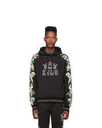 Dolce and Gabbana Black Orchid Printed Hoodie