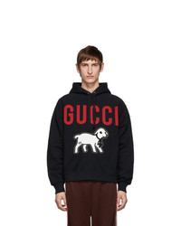 Gucci Black Oversized Lamb Hoodie