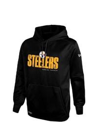 New Era Black Pittsburgh Ers Combine Authentic Hard Hash Pullover Hoodie