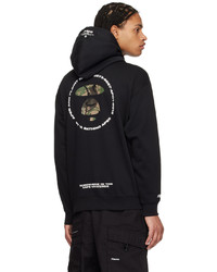 AAPE BY A BATHING APE Black Print Hoodie