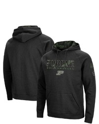 Colosseum Black Purdue Boilermakers Oht Military Appreciation Camo Pullover Hoodie At Nordstrom