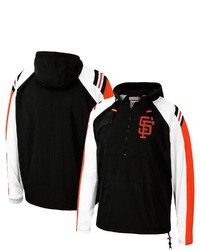 Mitchell & Ness Black San Francisco Giants Anorak Raglan Half Zip Pullover Hoodie
