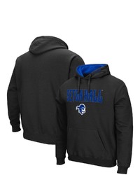 Colosseum Black Seton Hall Pirates Arch And Logo Pullover Hoodie