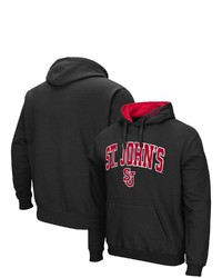 Colosseum Black St Johns Red Storm Arch And Logo Pullover Hoodie