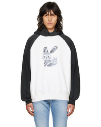 We11done Black White Rabbit Hoodie