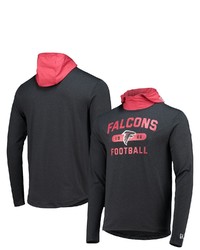 New Era Blackred Atlanta Falcons Active Block Hoodie Long Sleeve T Shirt