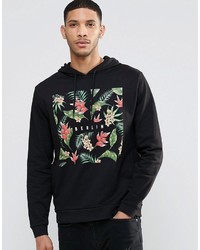 Asos Brand Hoodie With Floral City Print