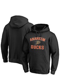 FANATICS Branded Black Anaheim Ducks Team Victory Arch Pullover Hoodie