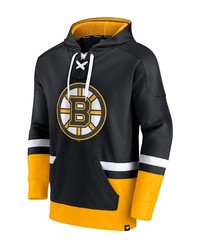 FANATICS Branded Black Boston Bruins First Battle Power Play Pullover Hoodie At Nordstrom