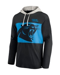 FANATICS Branded Black Carolina Panthers Long Sleeve Hoodie T Shirt