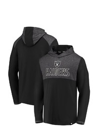 FANATICS Branded Black Las Vegas Raiders Iconic Marbled Clutch Hoodie Long Sleeve T Shirt At Nordstrom