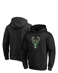 FANATICS Branded Black Milwaukee Bucks Primary Team Logo Pullover Hoodie At Nordstrom