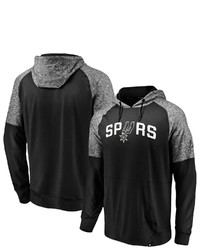 FANATICS Branded Black San Antonio Spurs Made To Move Space Dye Raglan Pullover Hoodie