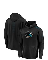 FANATICS Branded Black San Jose Sharks Authentic Pro Rinkside Pullover Hoodie