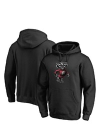 FANATICS Branded Black Wisconsin Badgers Team Midnight Mascot Pullover Hoodie