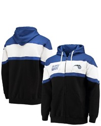 FANATICS Branded Blackblue Orlando Magic Colorblock Wordmark Full Zip Hoodie