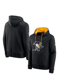 FANATICS Branded Blackgold Pittsburgh Penguins Special Edition Archival Throwback Pullover Hoodie